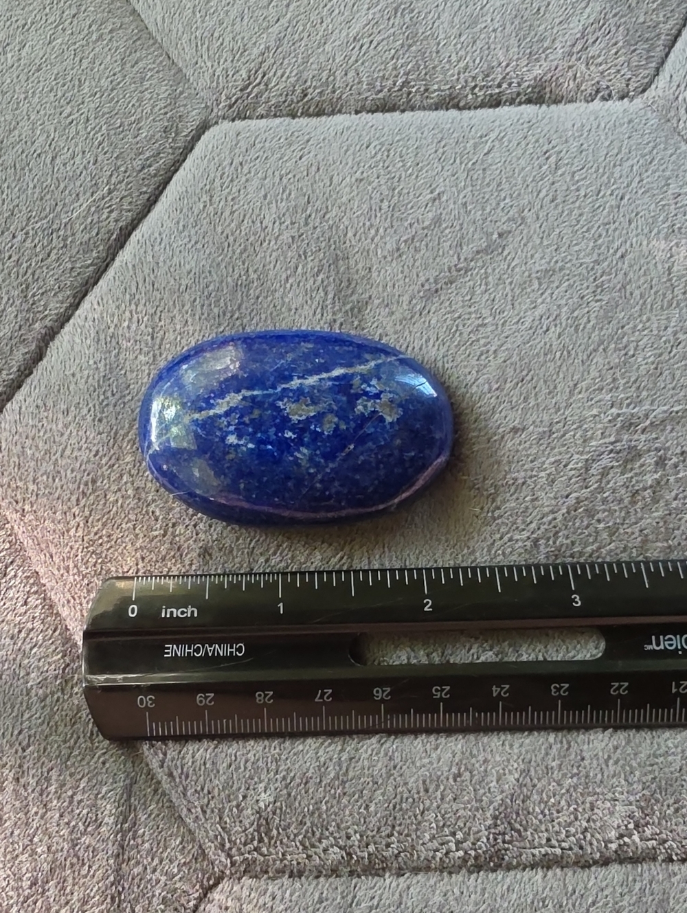 Polished Lapis Lazuli Palm Stone - Deep Royal Blue